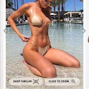 Clear Skies 2 Piece PVC Strap Bikini - Nude